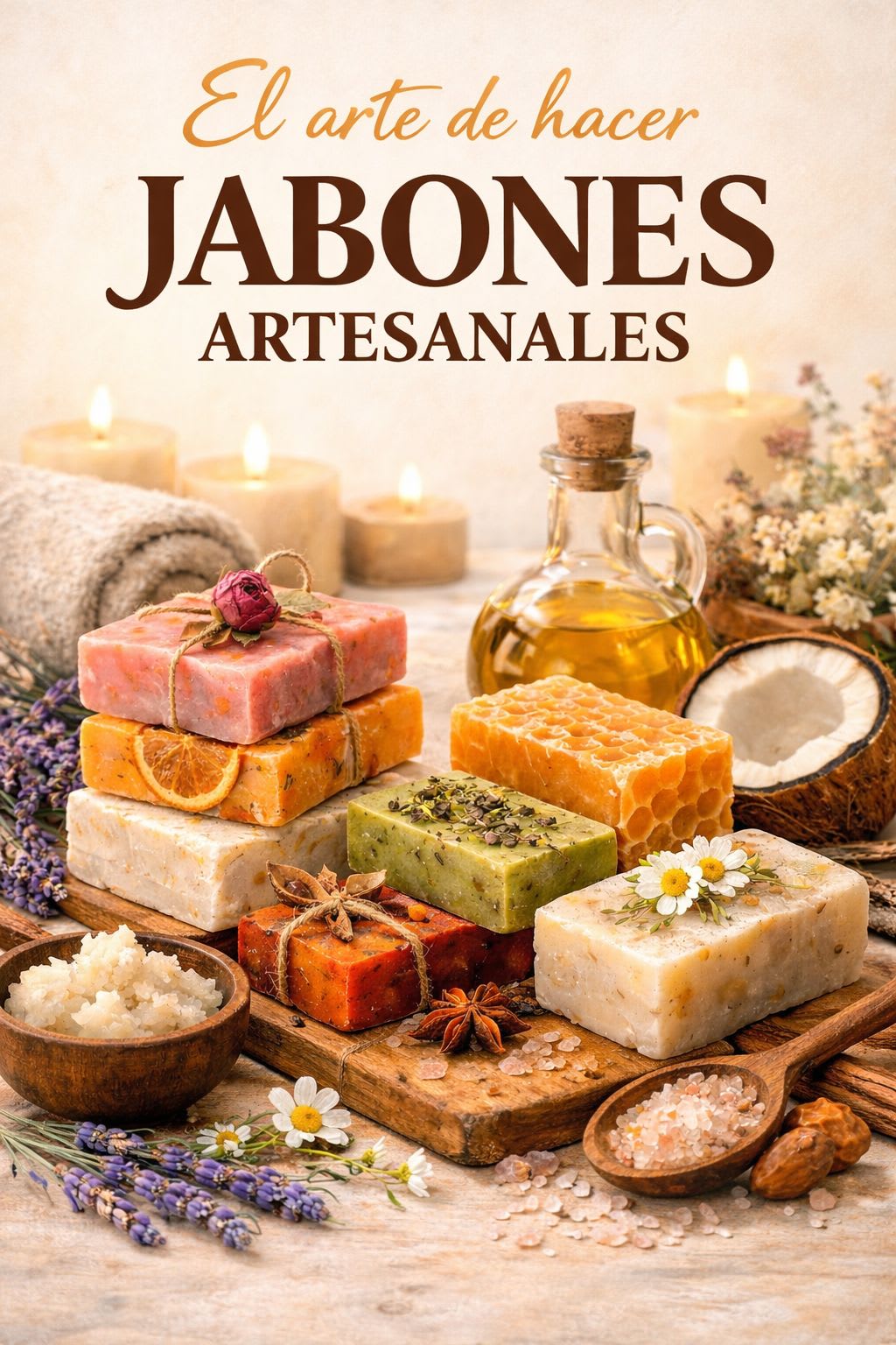Mockup del libro Jabones Artesanales