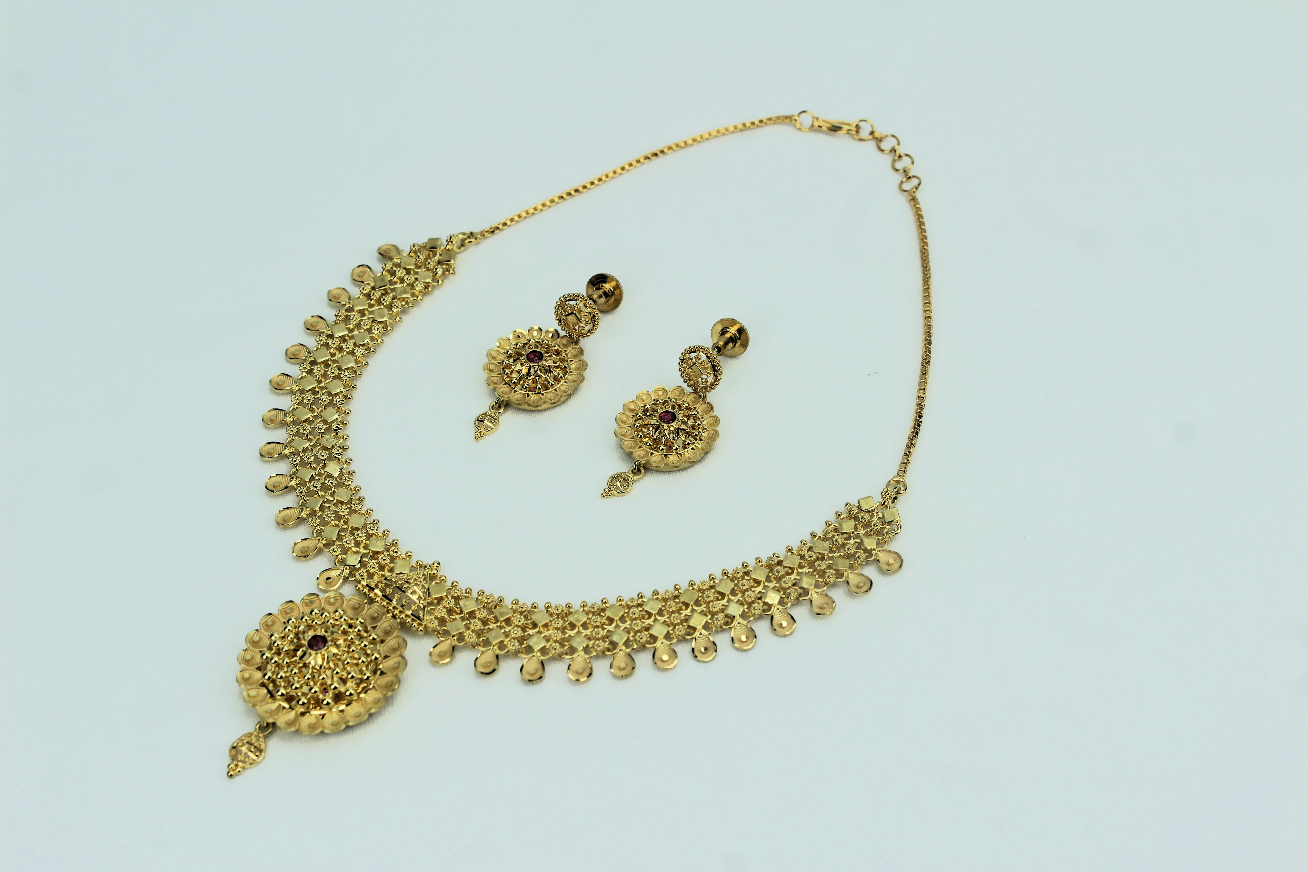 Gold Plated Necklace Set (BX2 SNS 47)