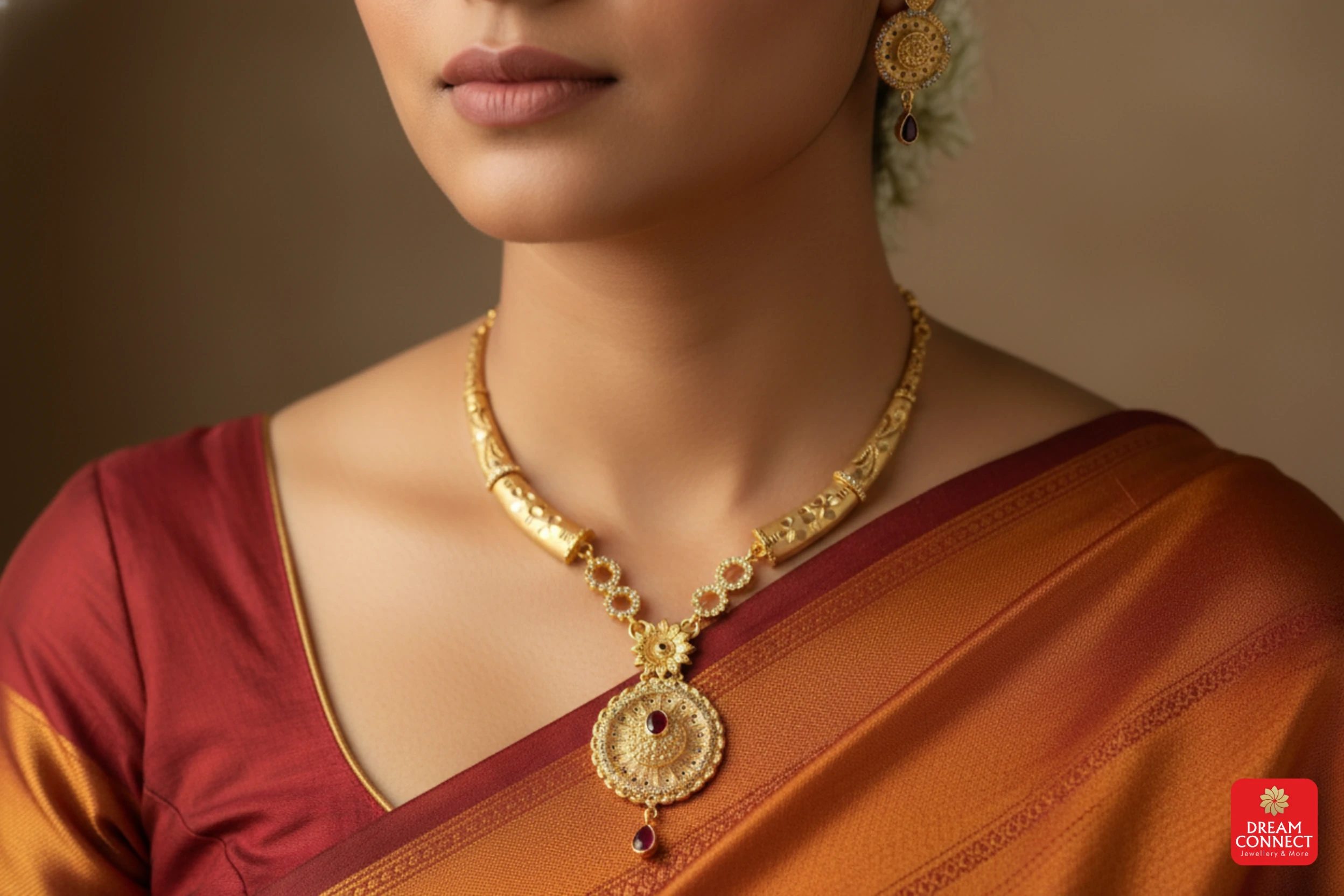 Gold Plated Necklace Set (BX2 SNS 15.1)