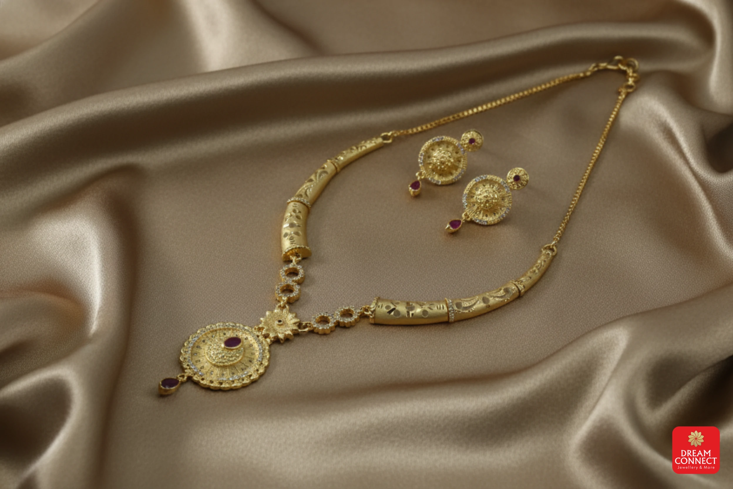Gold Plated Necklace Set (BX2 SNS 15.1)