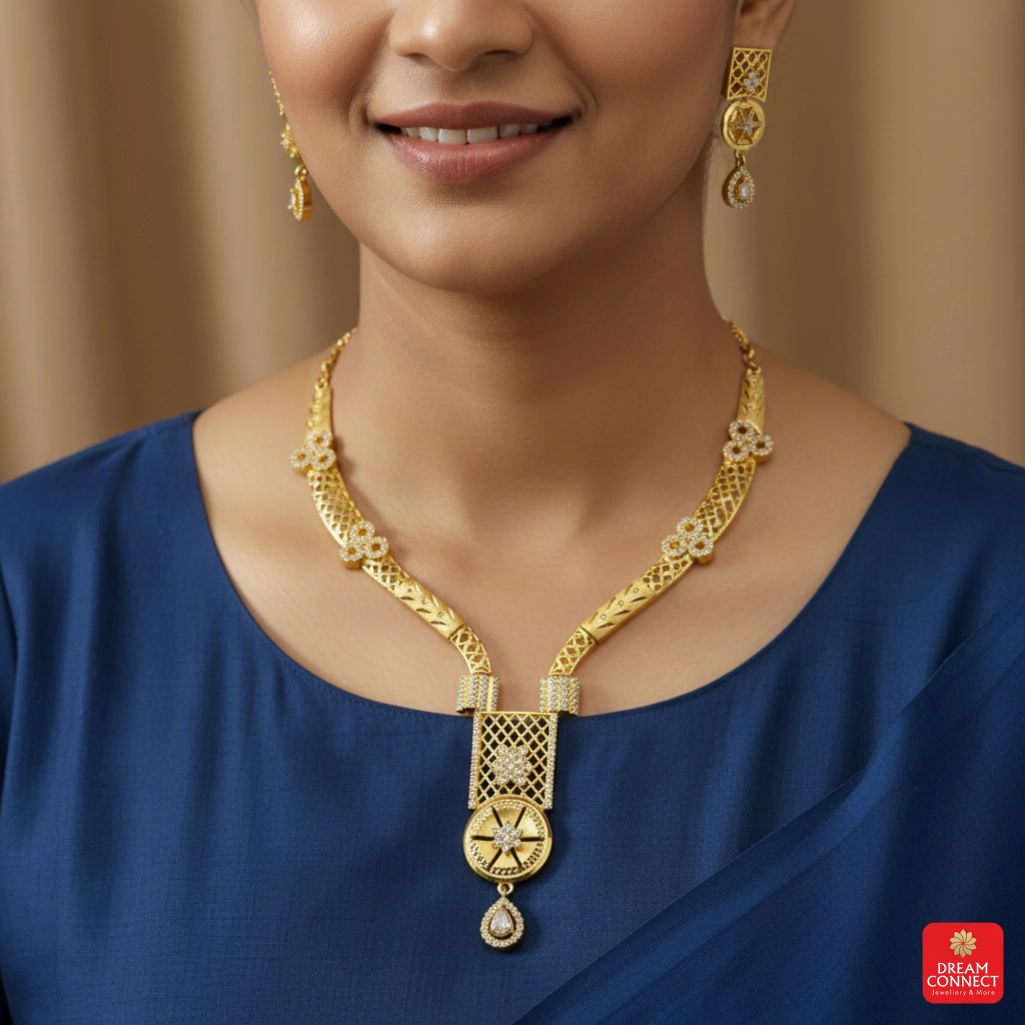 Gold Plated Necklace Set (SNS 13)
