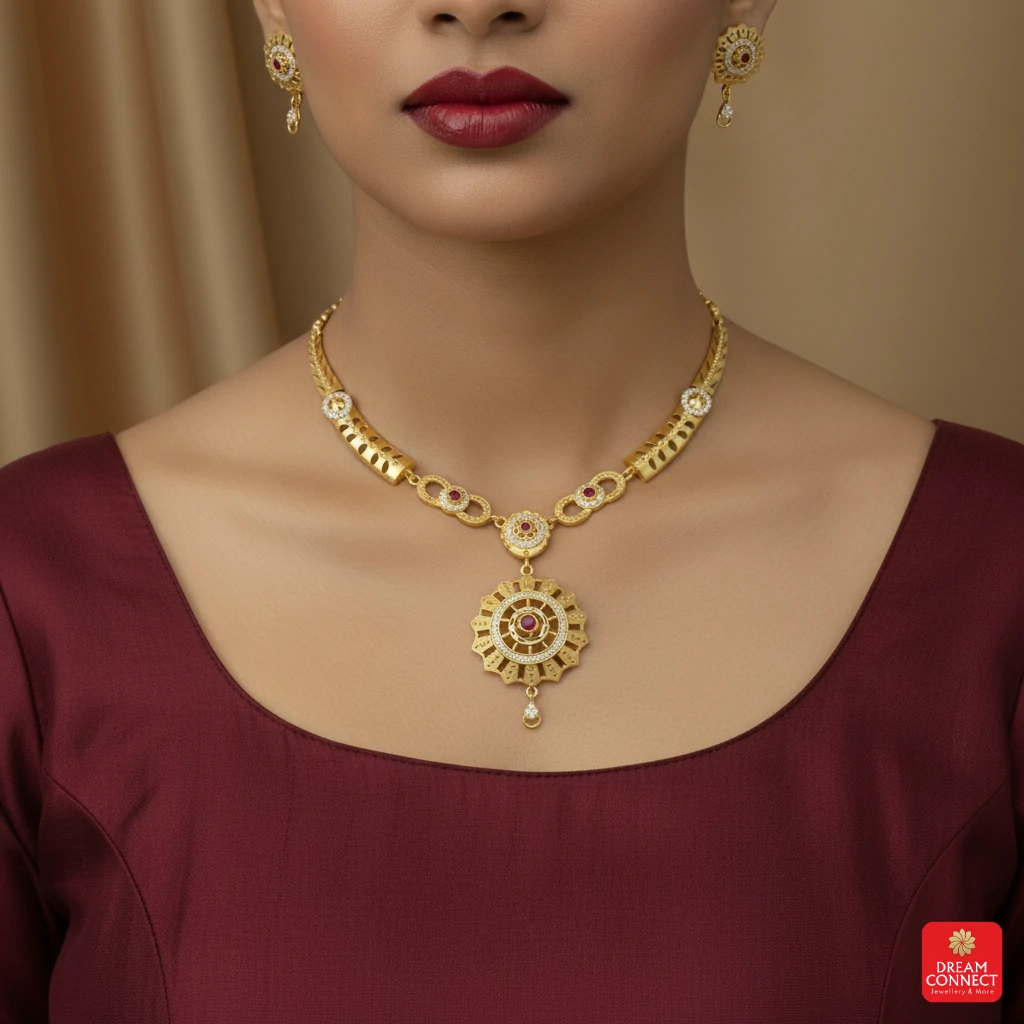 Gold Plated Necklace Set (SNS 11)