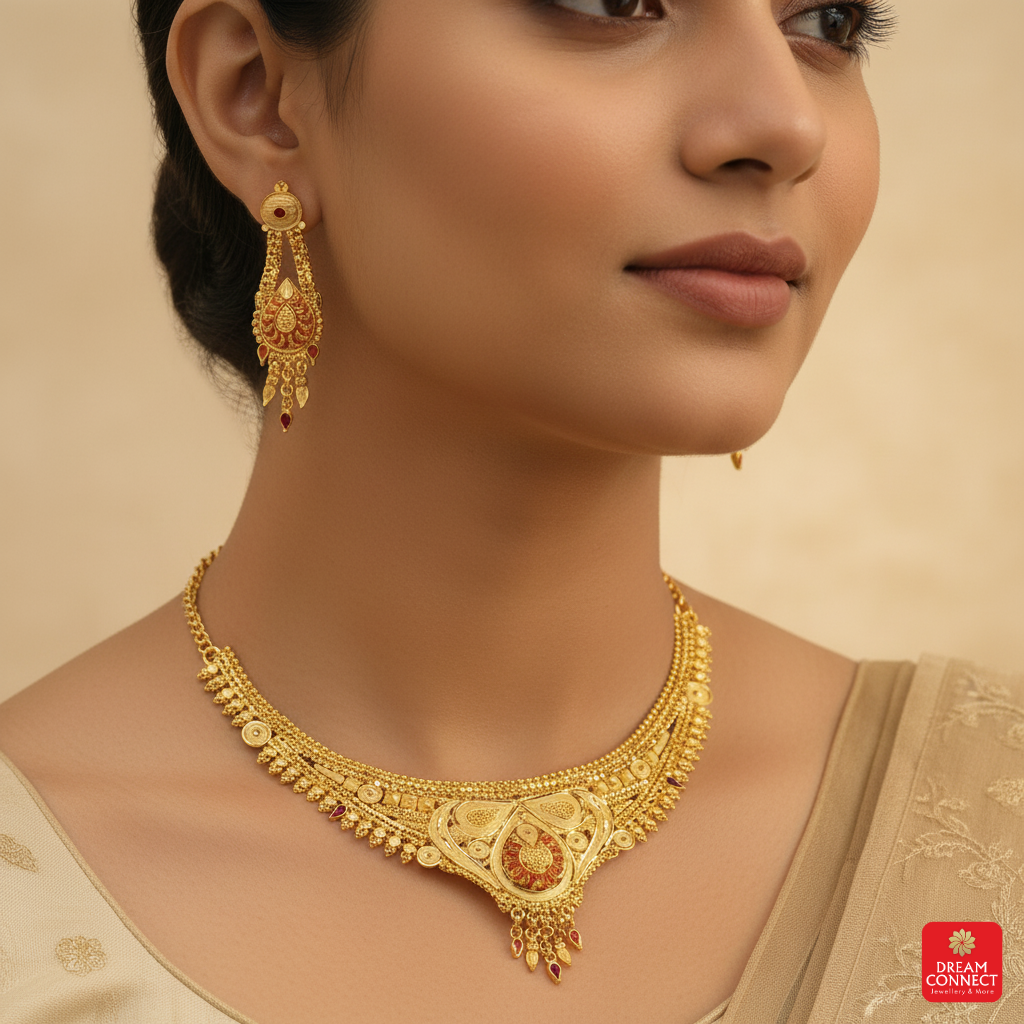 Gold Plated Necklace Set (SNS 02.01)