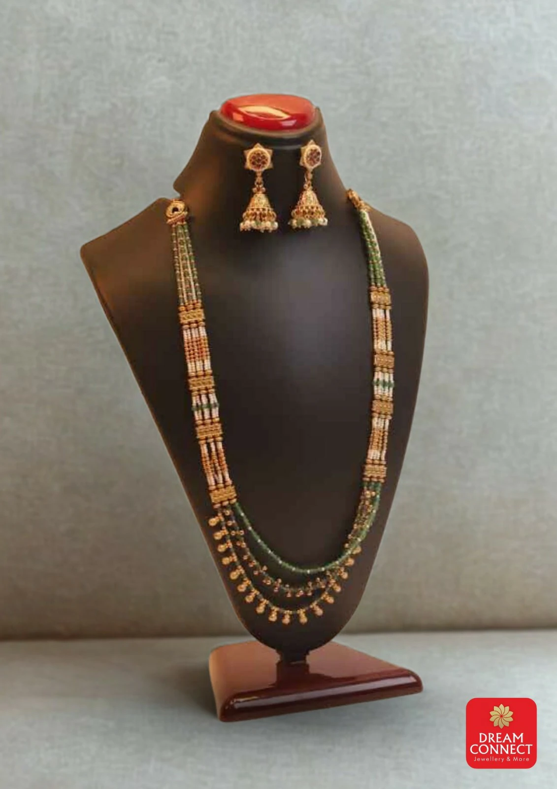 Rajwadi jewellery long set B1212ERJB05