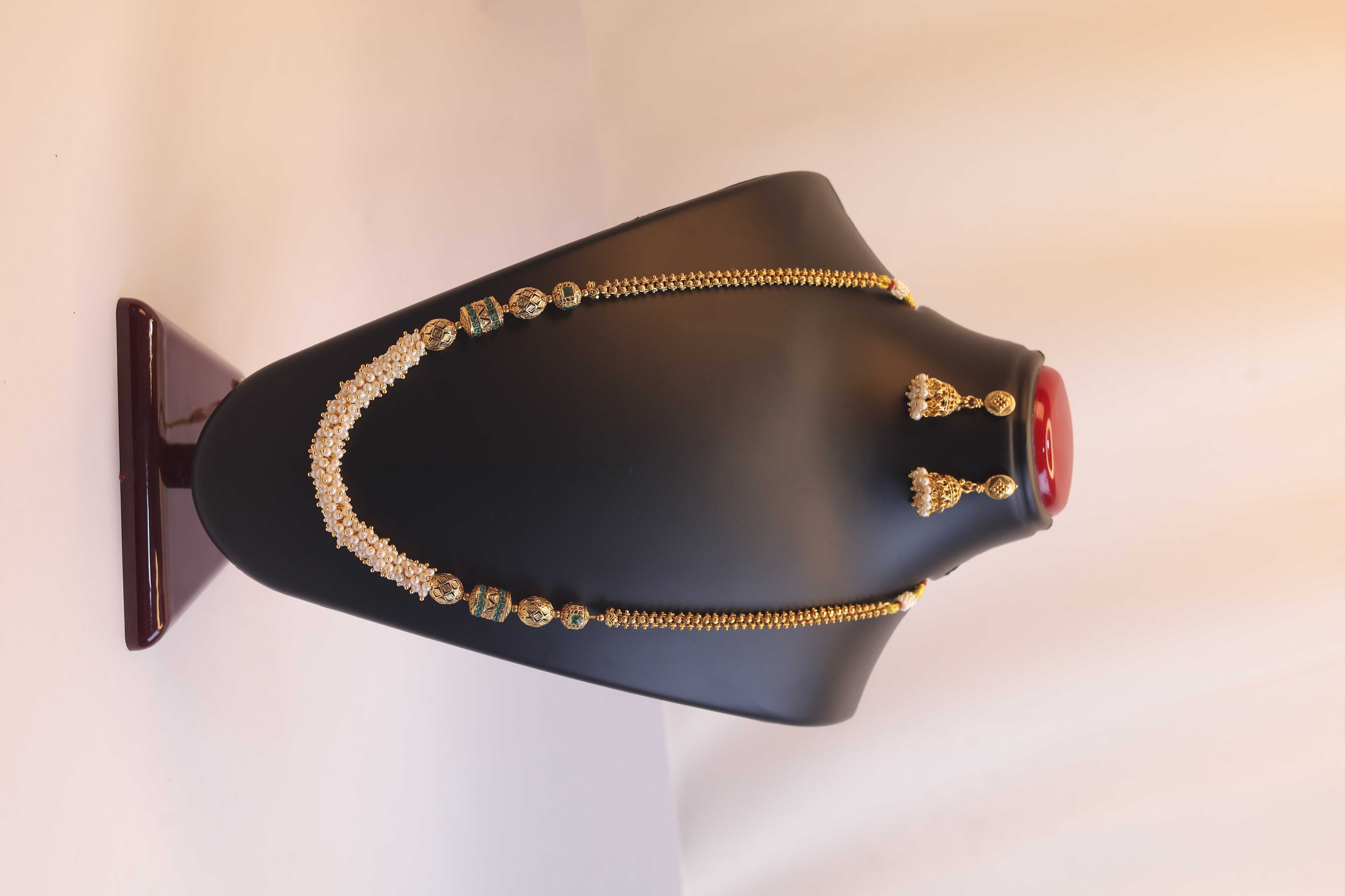 Rajwadi jewellery long set B1212ERJB03