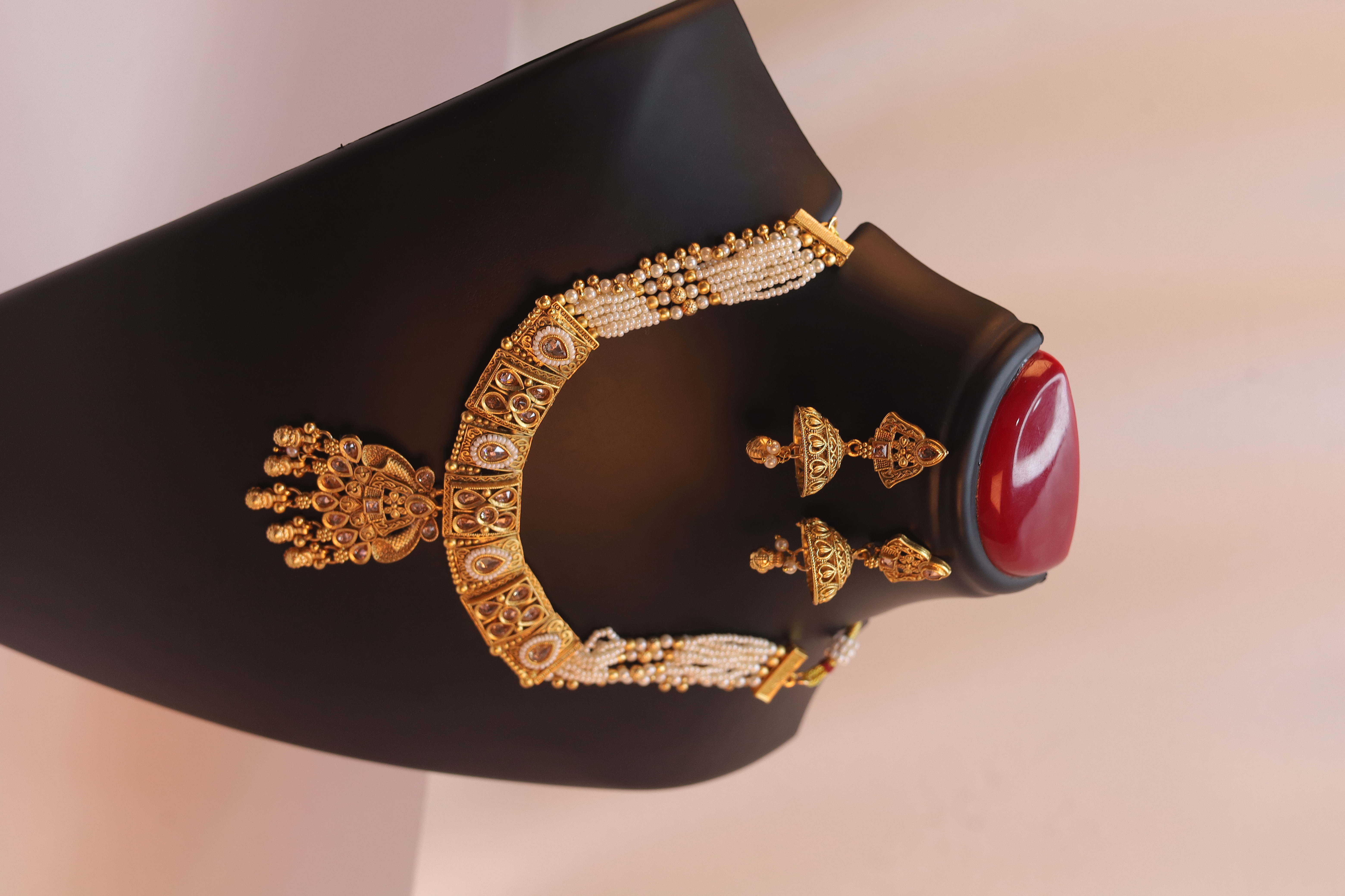 Rajwadi choker Necklace  B3212ERJN06