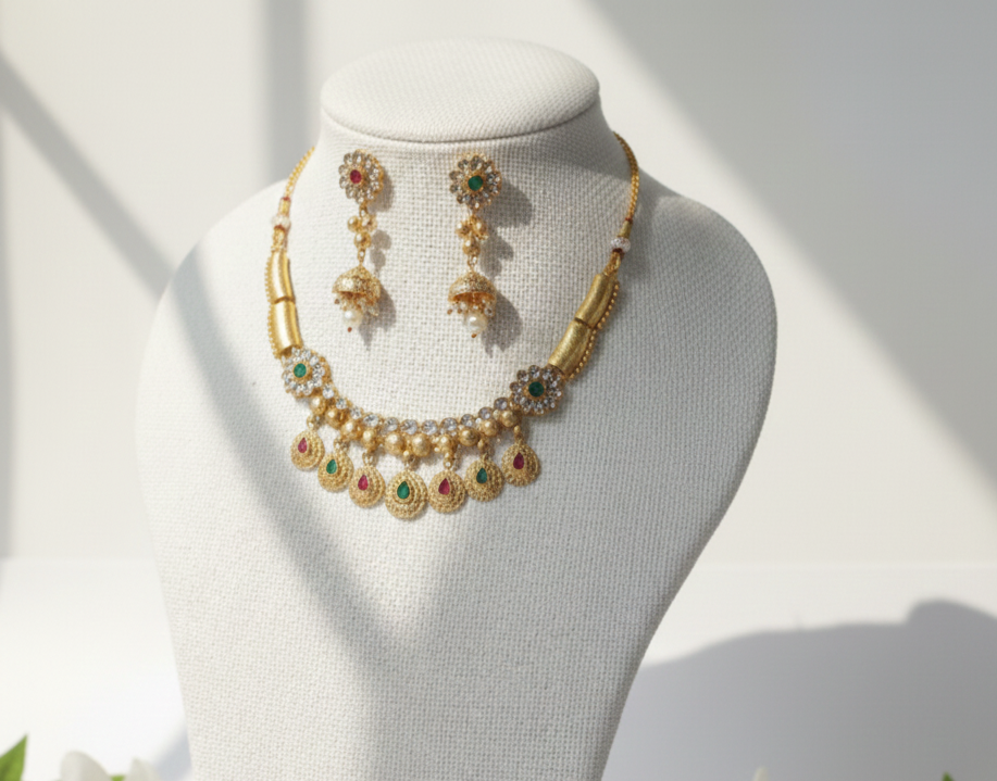 Rajwadi Choker Necklace B2122ERJN13