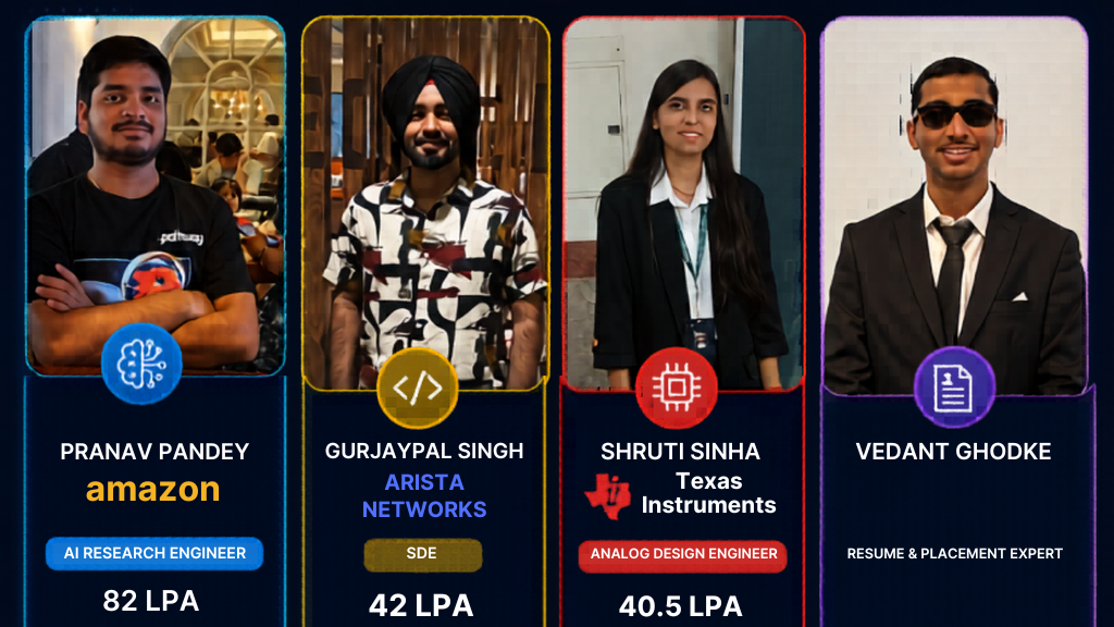 Internship & Placement Roadmap 2026 — Real Strategies from Amazon, TI & Arista Selected Seniors