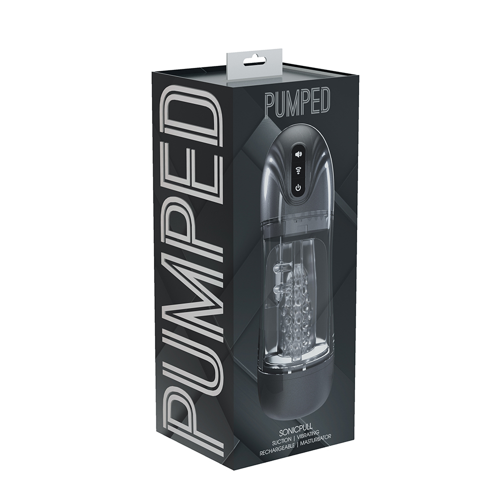 ST1355<br> Pumped SonicPull Masturbator<br> Gunmetal
