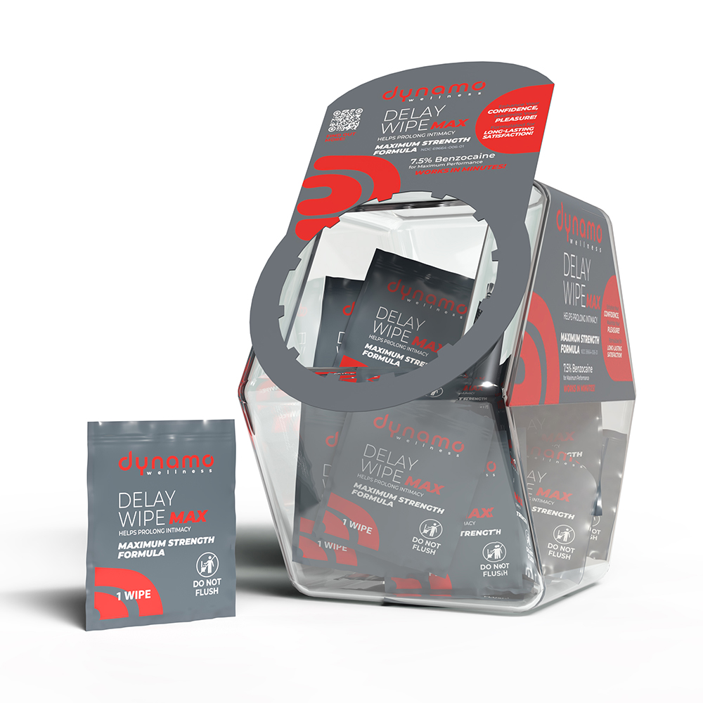 SCDWDW07-BWL<br> Dynamo Wellness Maximum Delay Wipes<br> Bowl of 144