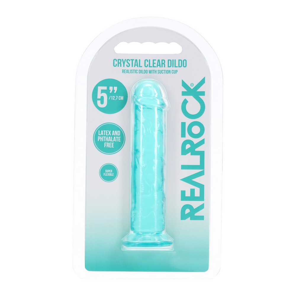ST1484<br> 5" Realrock Dildo<br> Turquoise