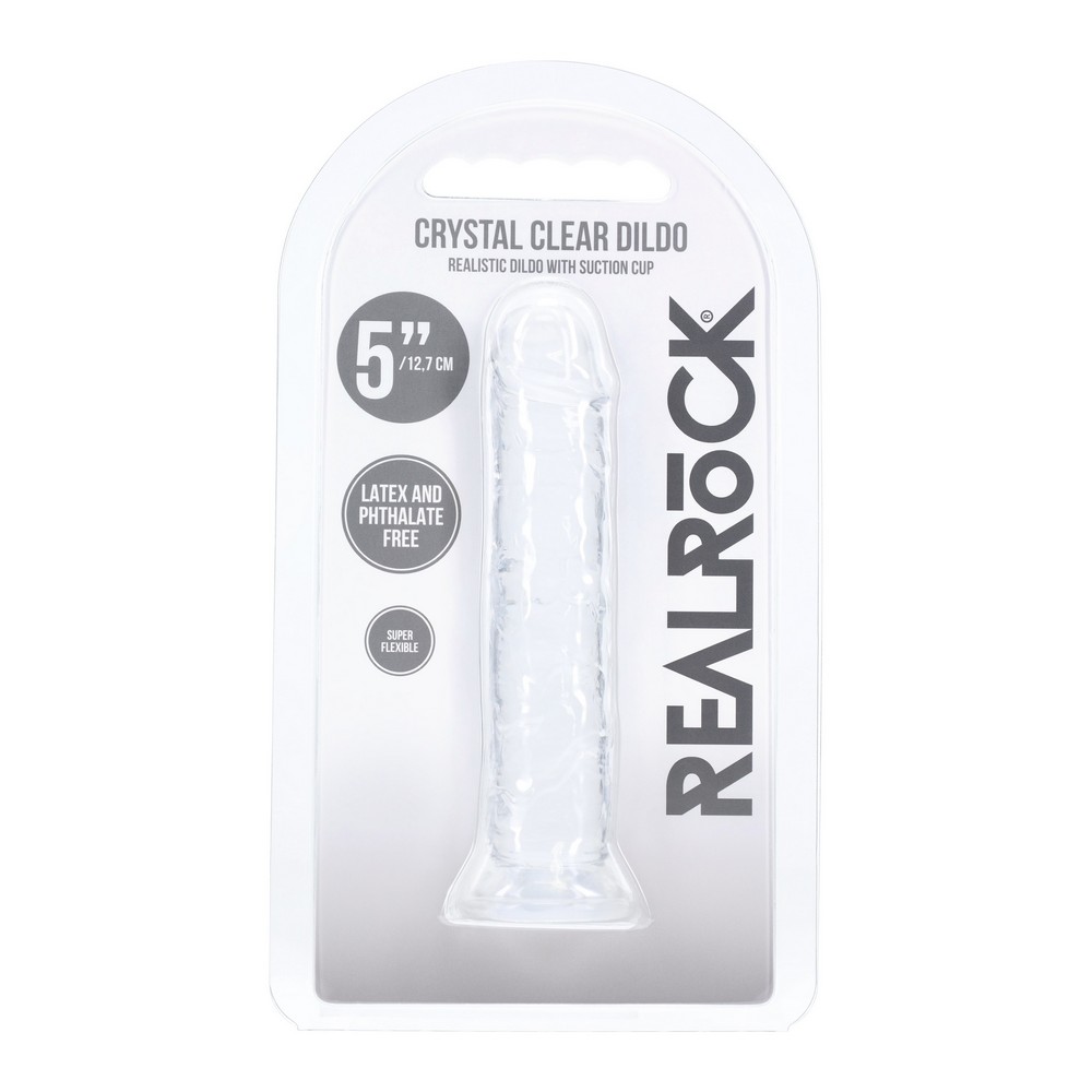 ST1483<br> 5" Realrock Dildo<BR> Transparent