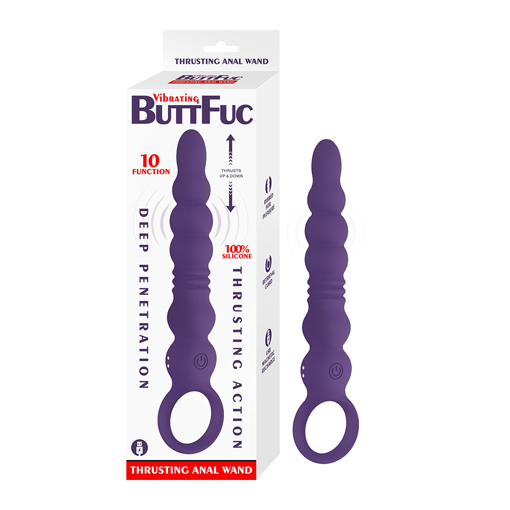 N3343<br> Vibrating Buttfuc Thrusting Anal Wand<br> Purple