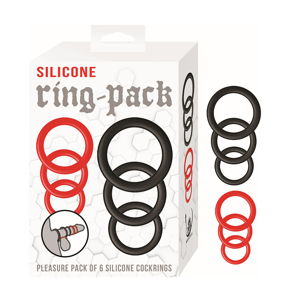N3349<br> Silicone Ring Pack<br> Red & Black