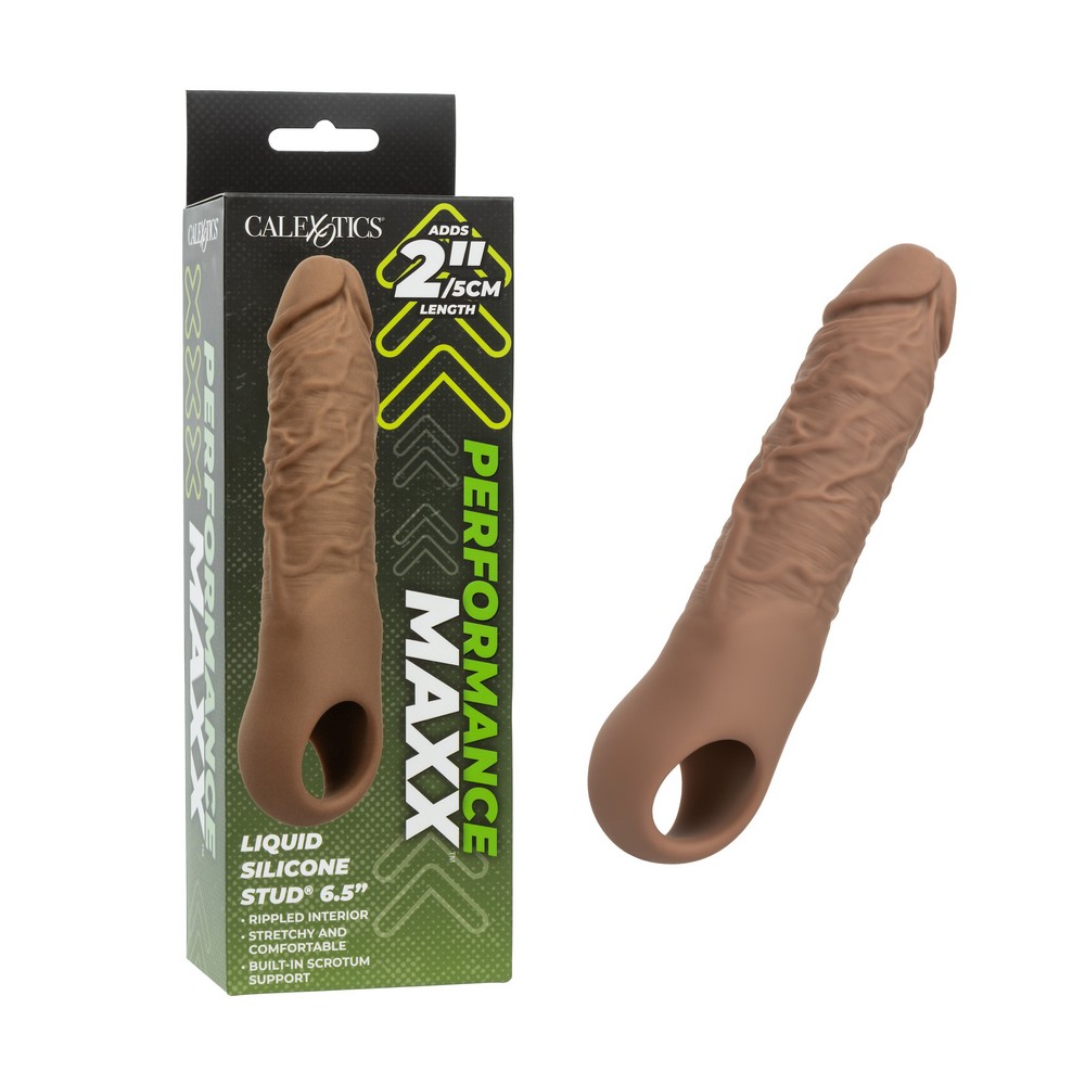 SE1632-77-3<br> Liquid Silicone 6.5" Stud<br> Brown