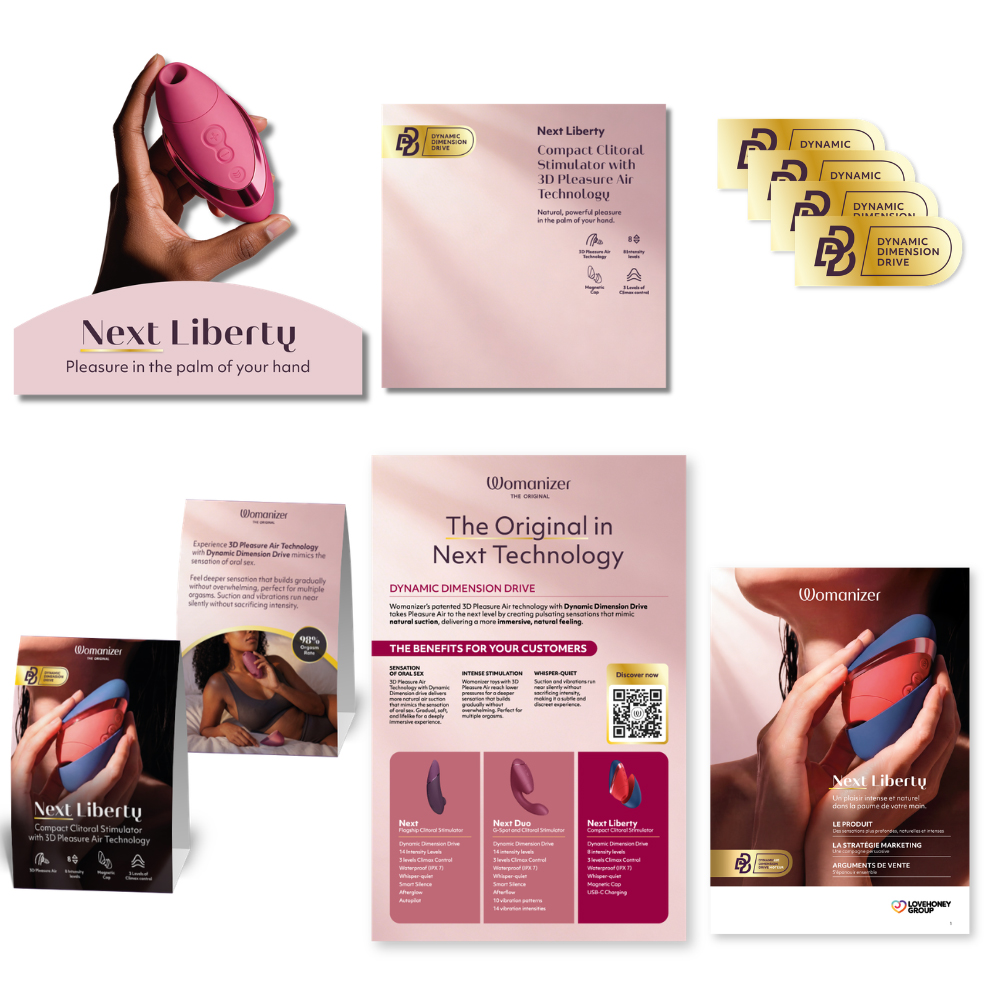 W626305<br> Womanizer Next Liberty<br> Merch Kit<br><b>ONE PER STORE ONLY</b>