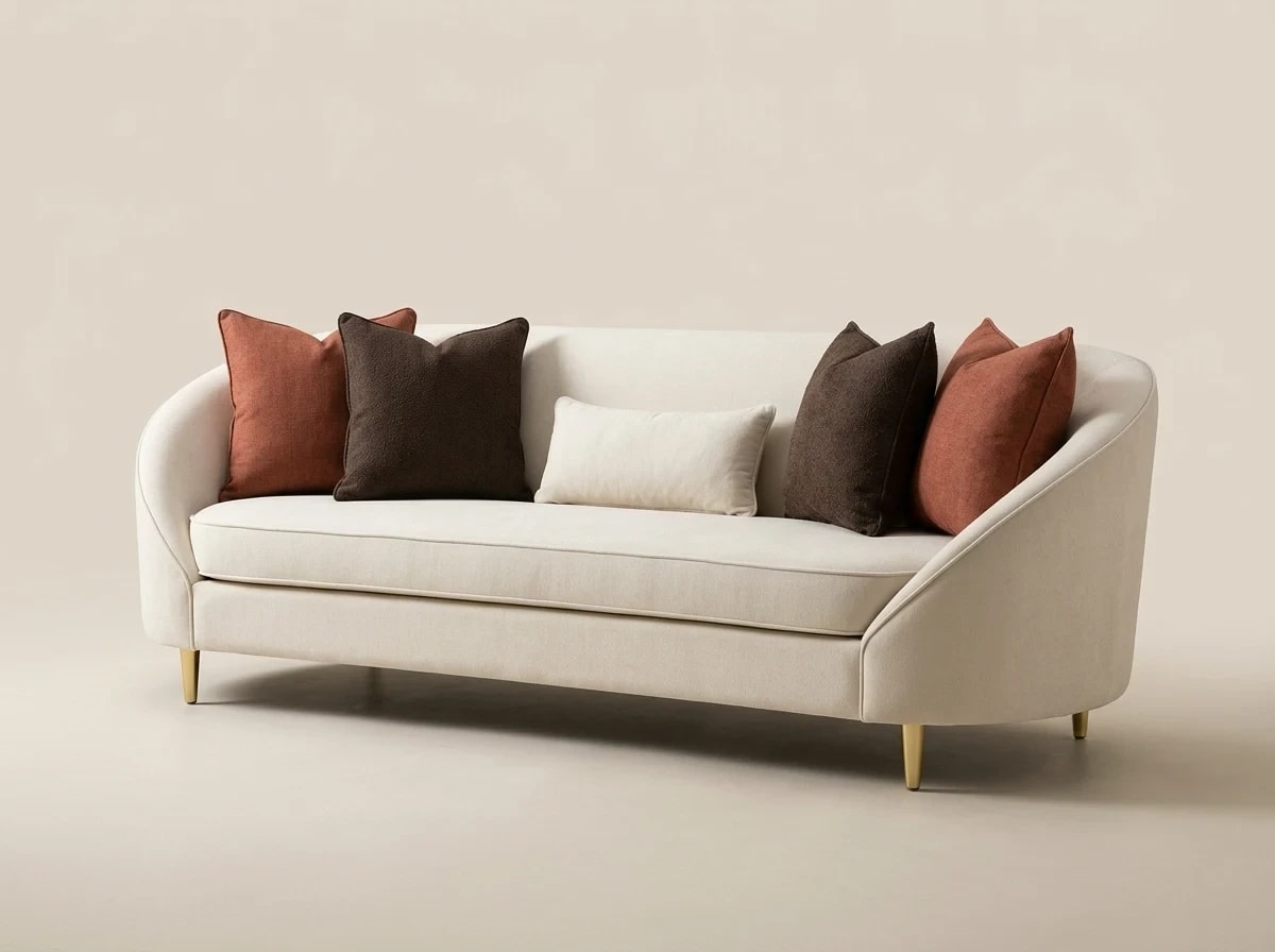 Curved Contemporary Living Room Sofa