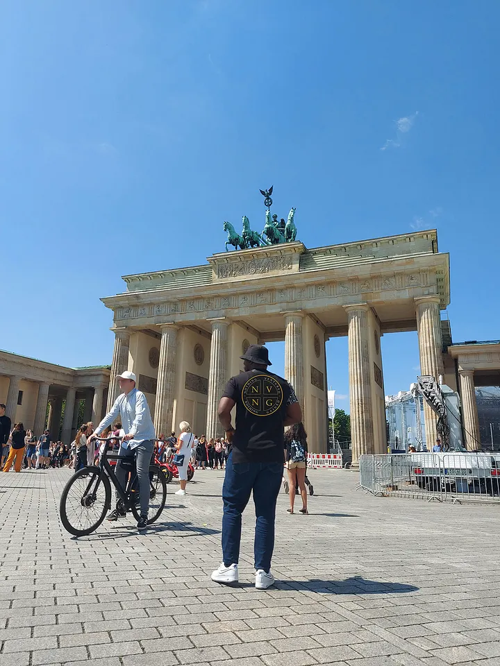 Standing in front of Brandenburger Tor