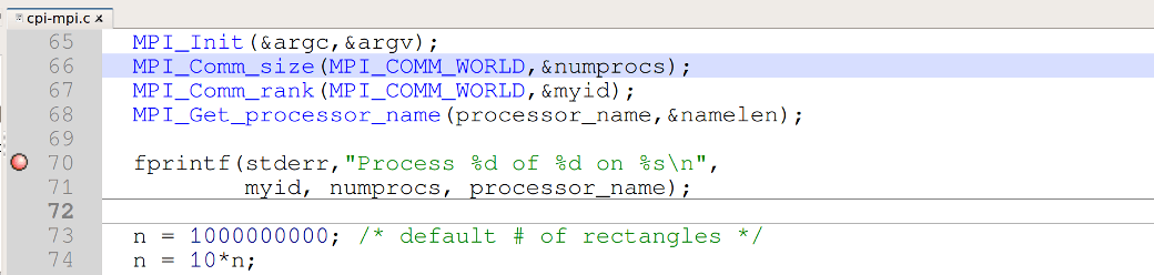 example using openmp and mpi