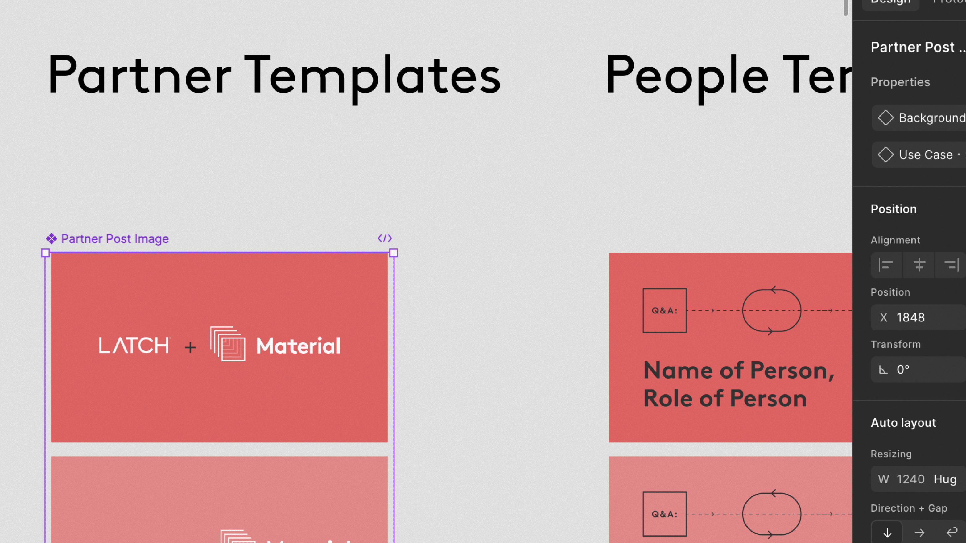 Figma mockups of the CMS slices