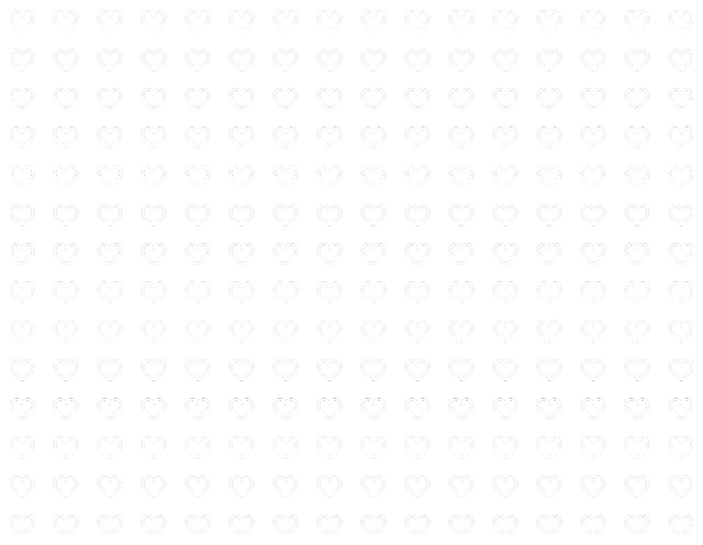 Grid of hearts illustration