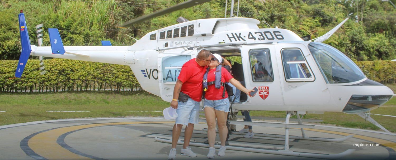 vuelo en helicoptero en guatapé