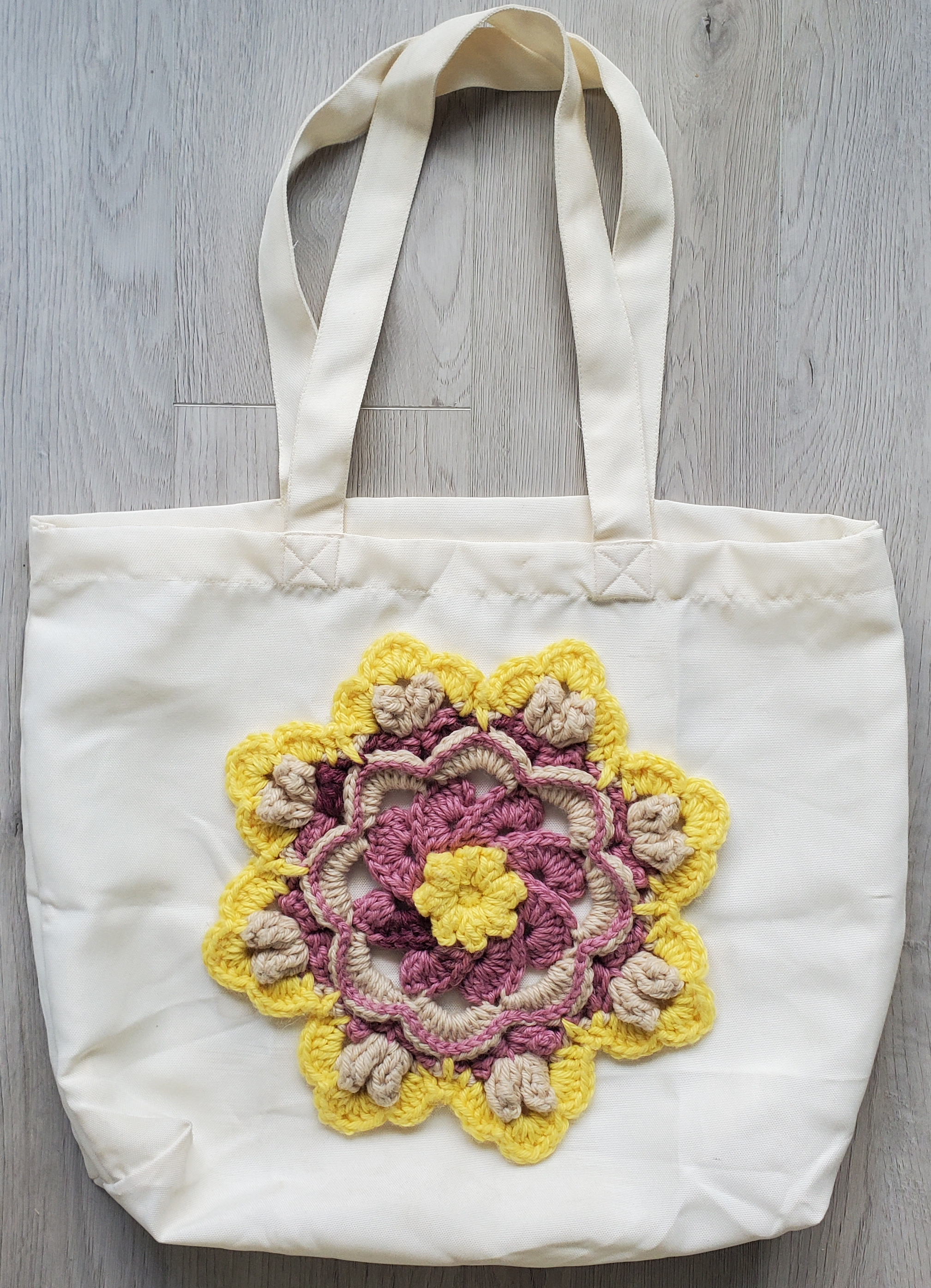 Cover for Crochet Tote Bag 