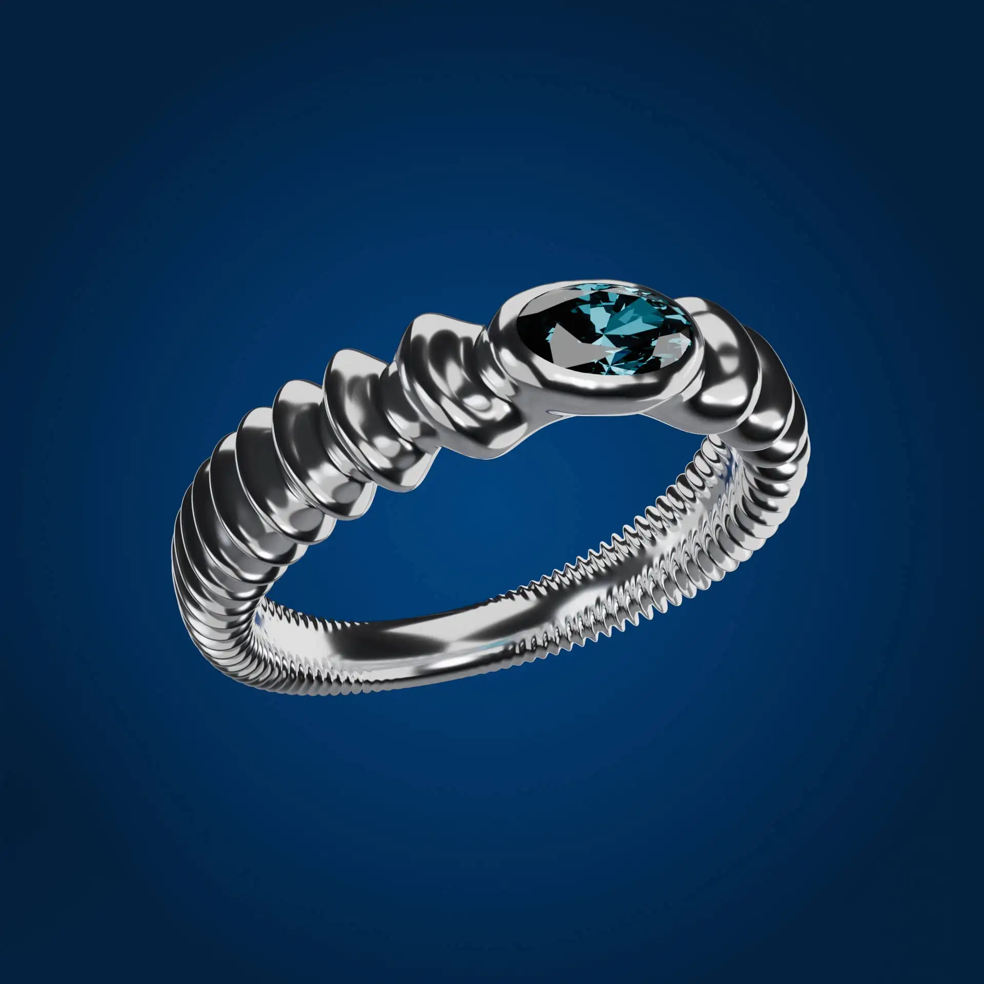 Gota - Rings artesanal de plata - Vista principal