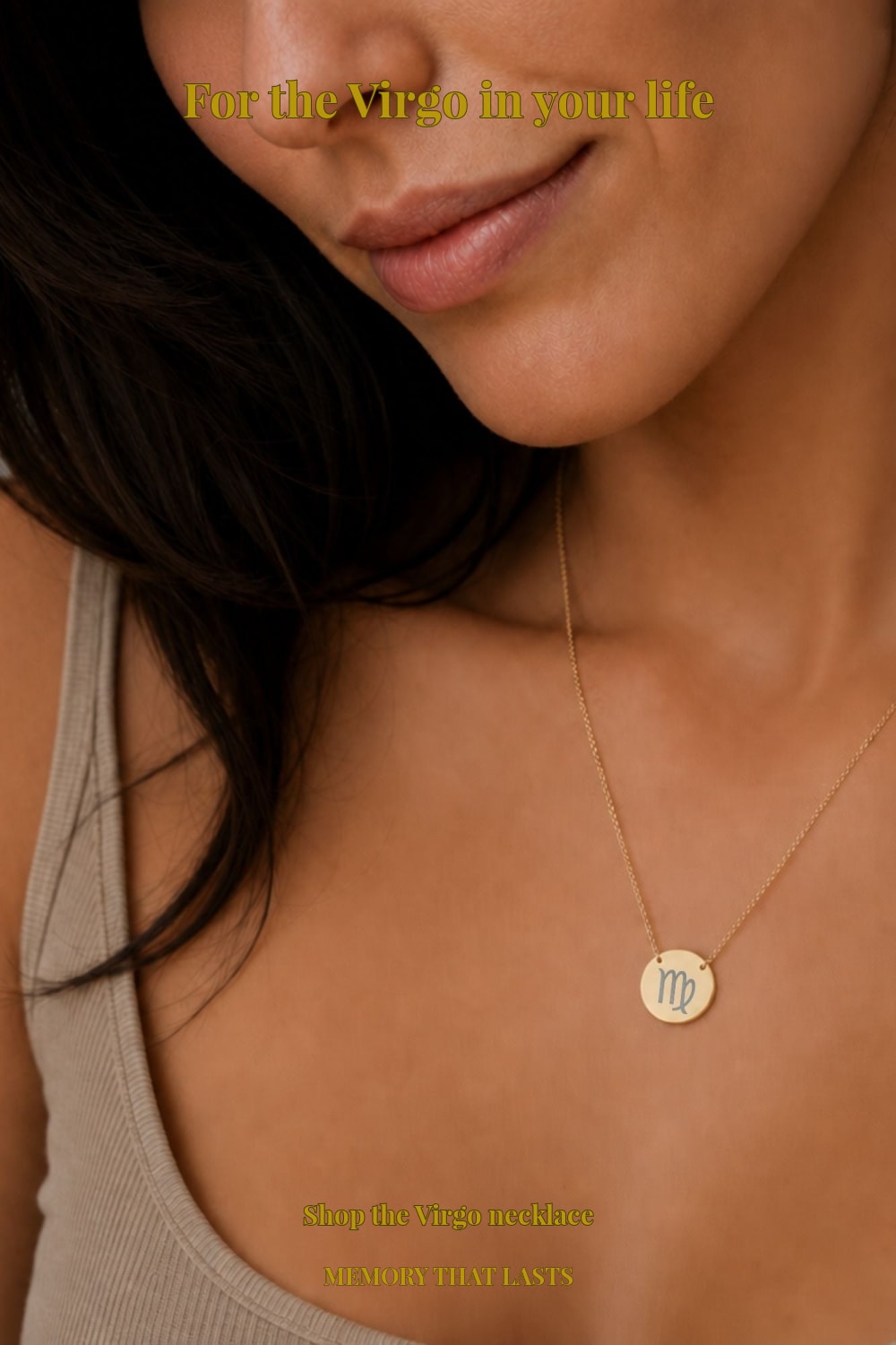 Virgo zodiac coin necklace pin