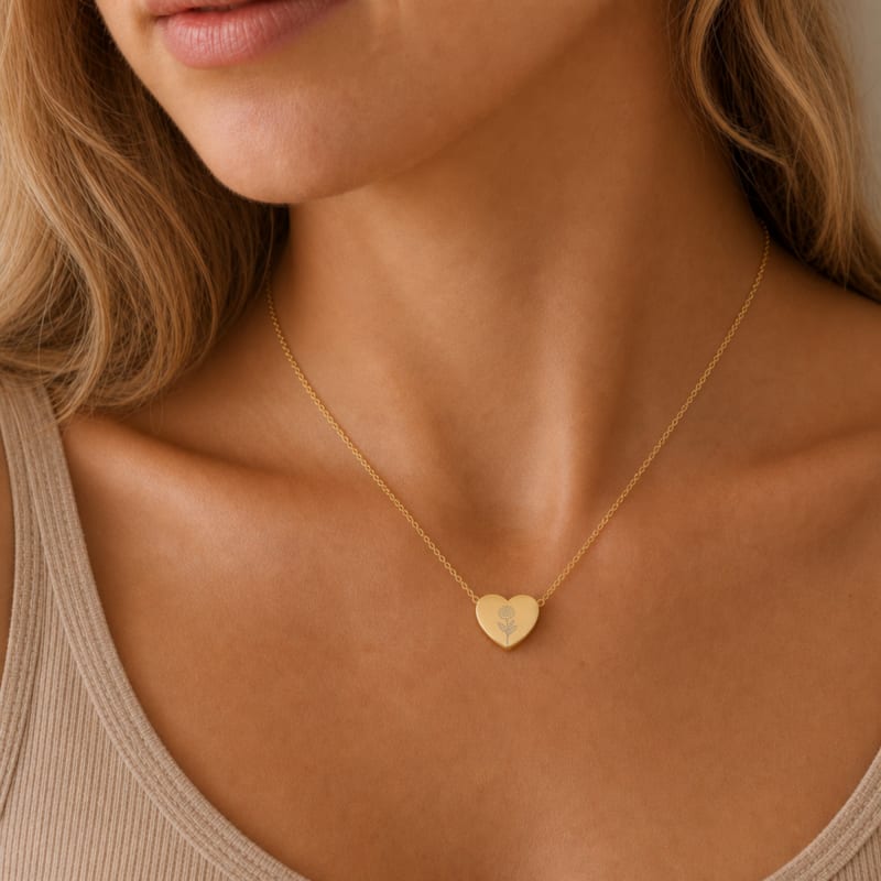 On the neckline