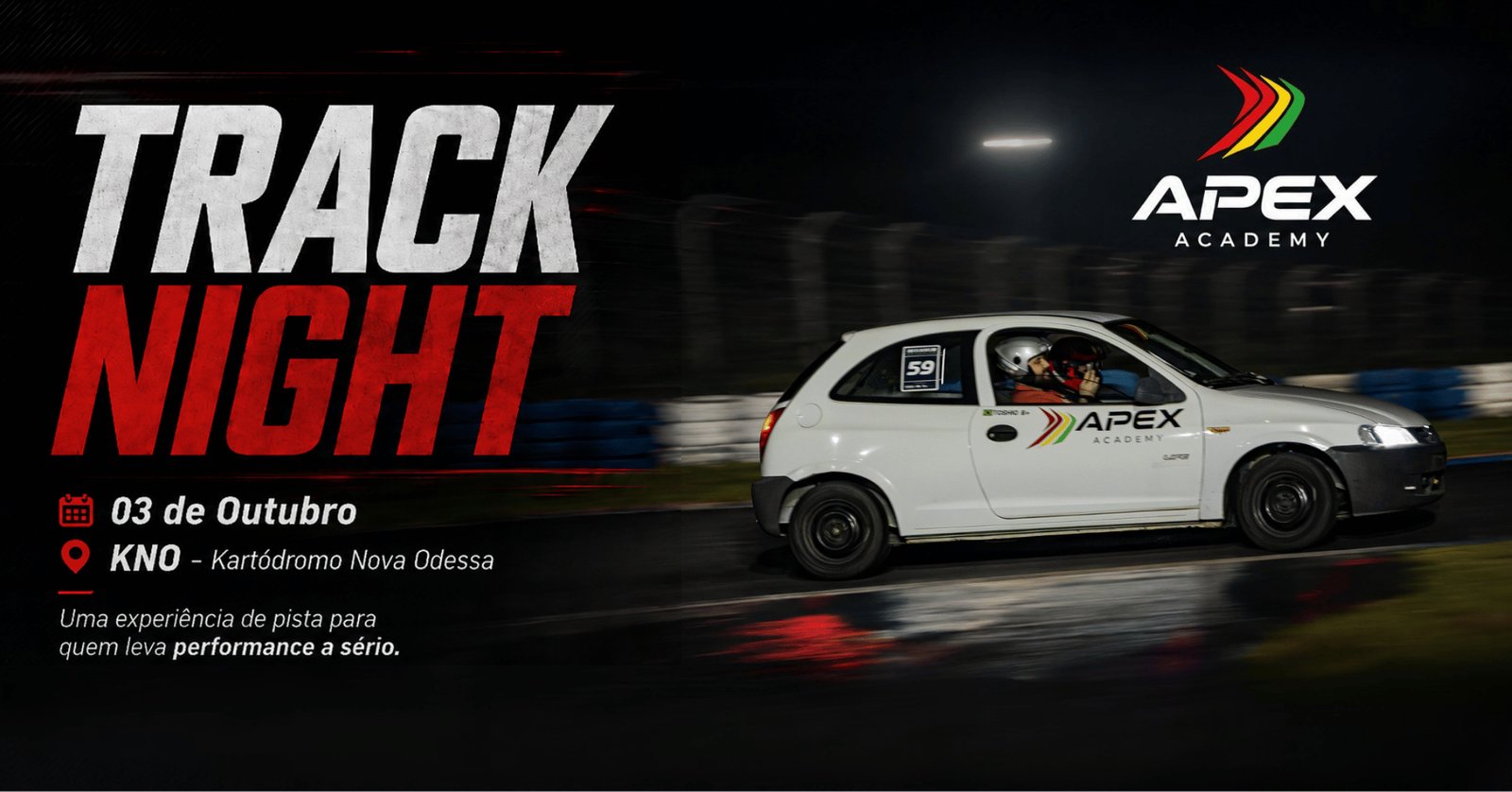 Capa do evento 3º Tracknight APEX 2026 - KNO