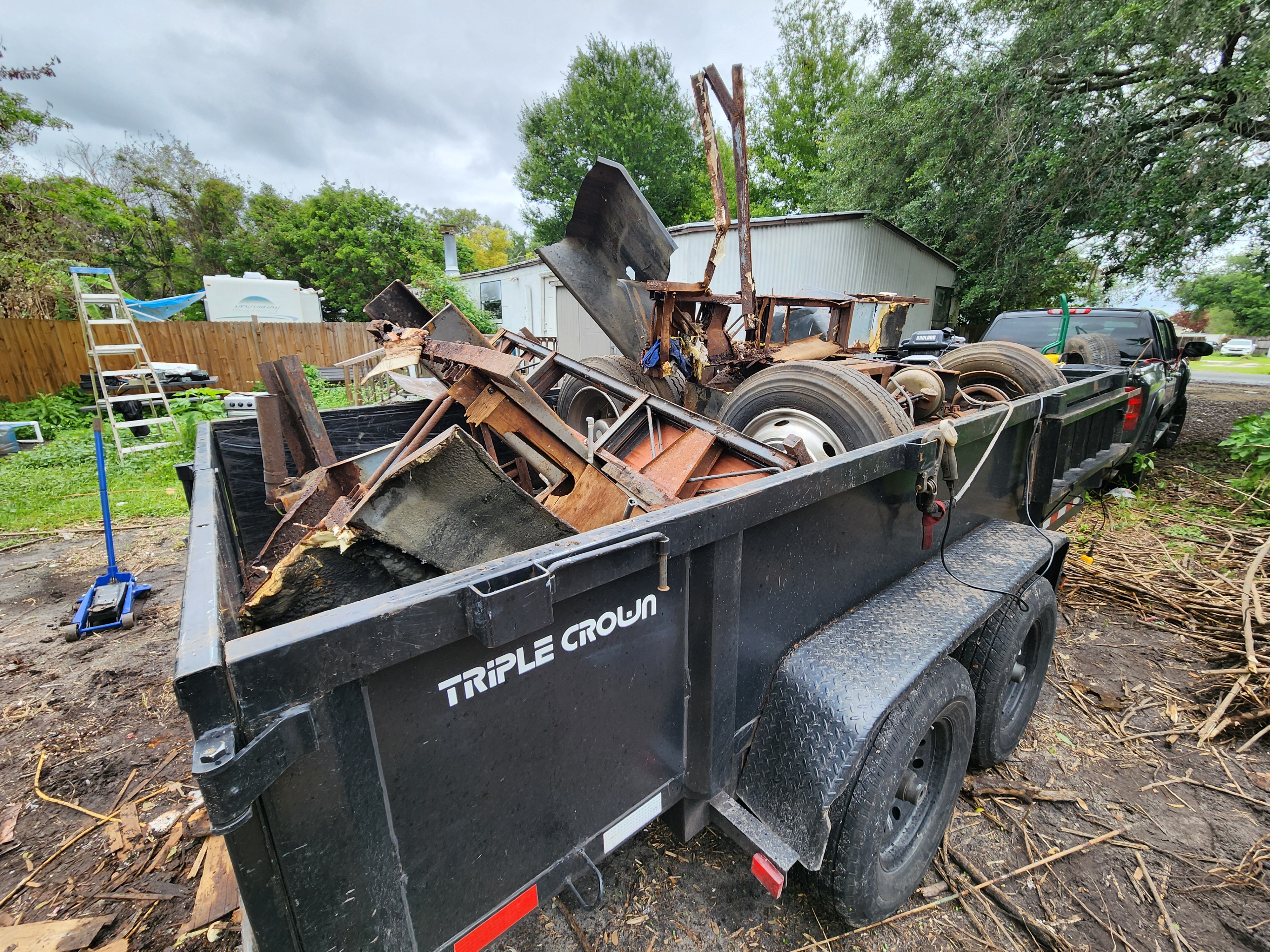 RV axle and demolition debris removal