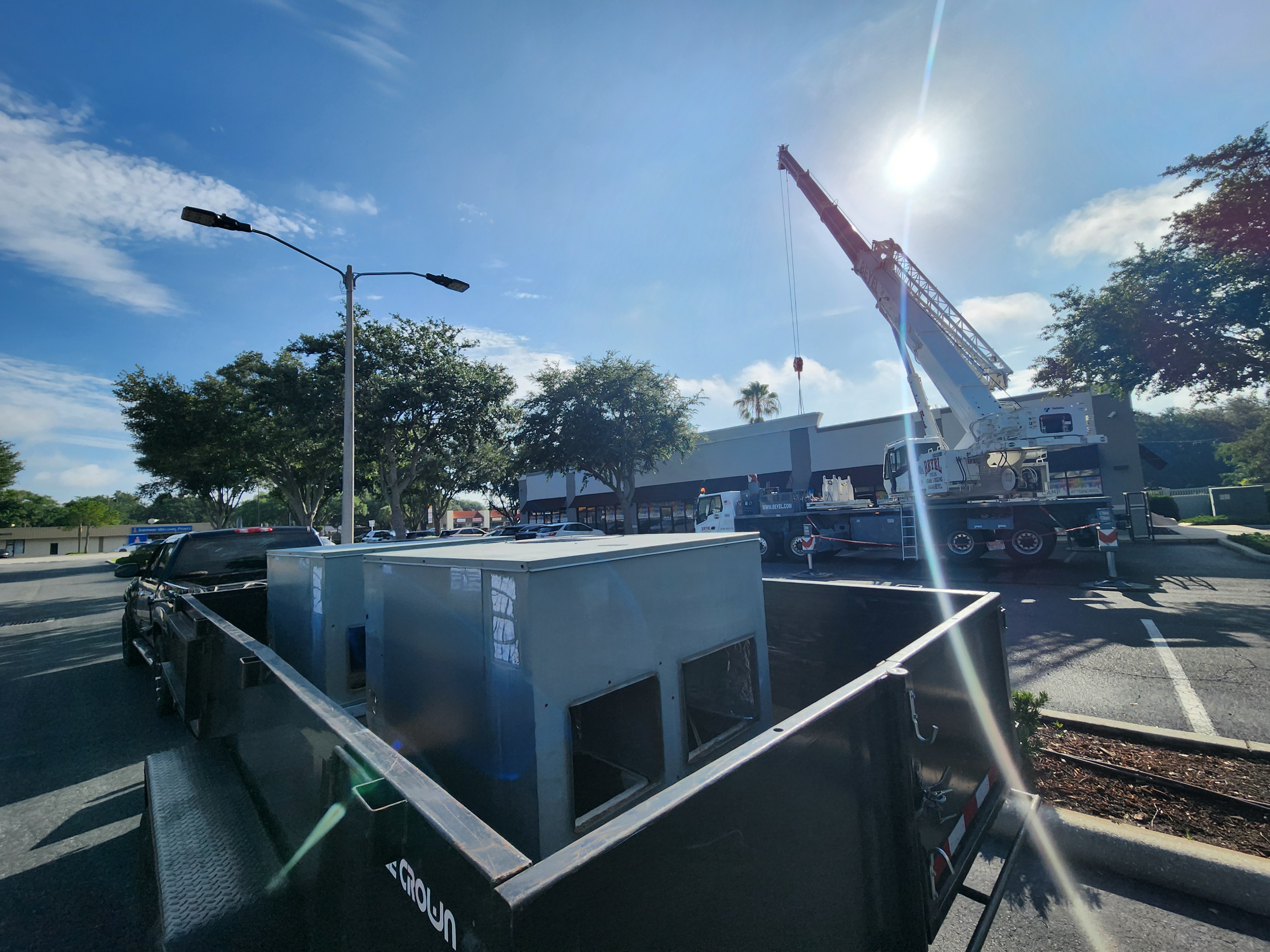 Rooftop unit hauling project