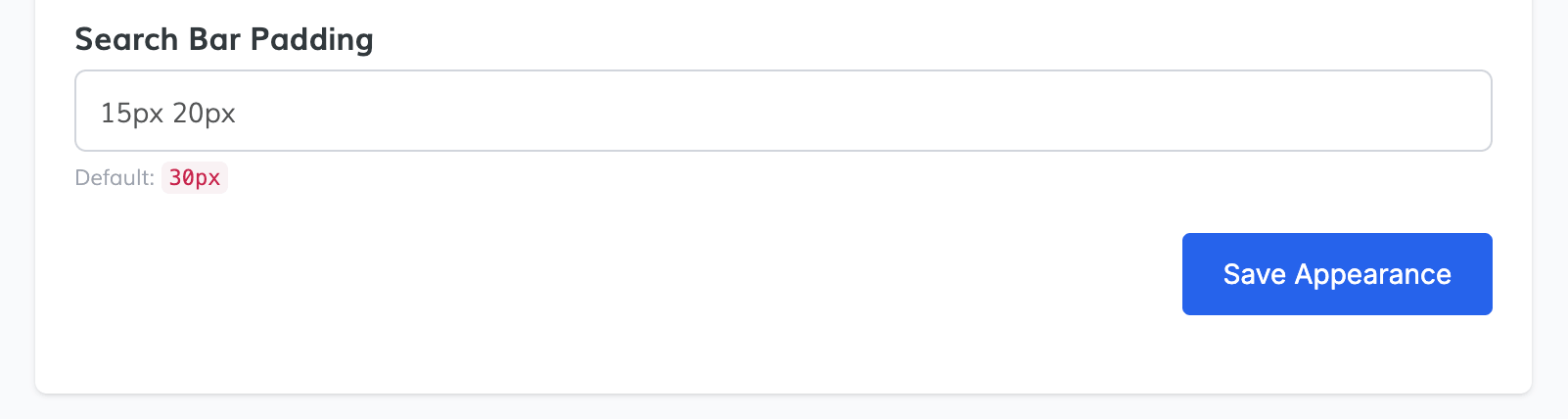 Search Bar Padding IDXAddons