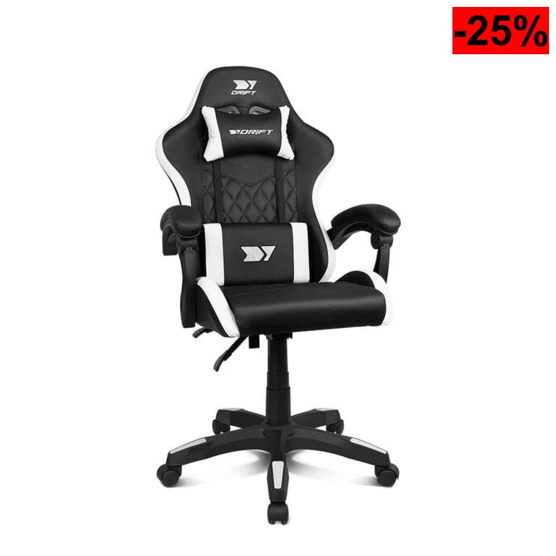 Silla Gaming Profesional Drift DR35 (Pistón Clase 3, Cojines Lumbar/Cervical, Basculante)