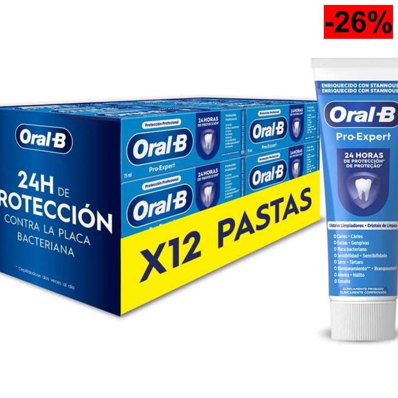 Oral-B Pro-Expert Protección Profesional Pasta Dentífrica, pack 12x75 ml, 75 ml (Paquete de 12)