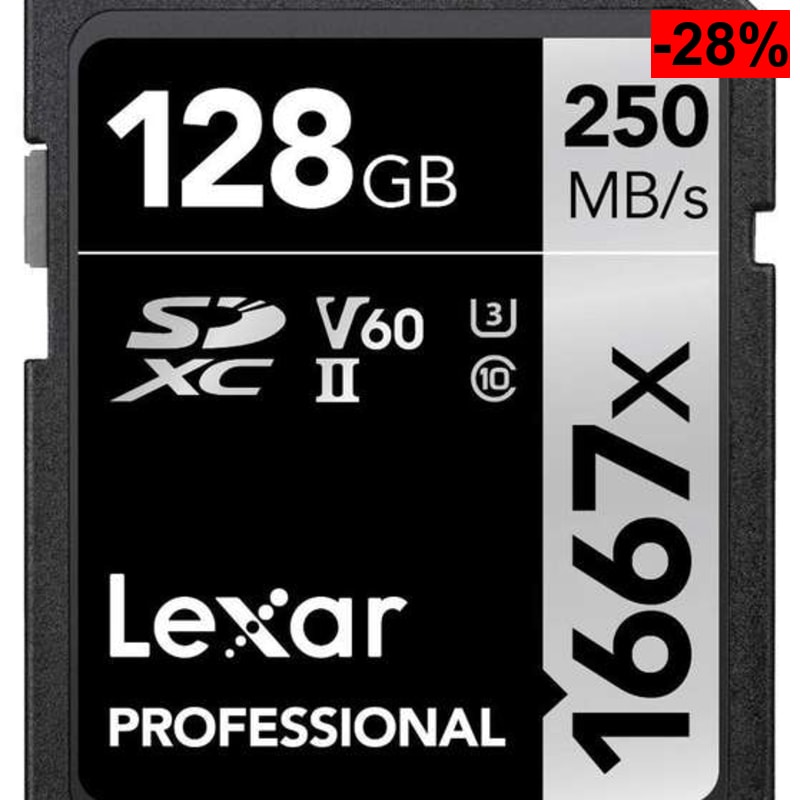 Lexar Professional 1667x Tarjeta SD 128GB SDXC UHS-II