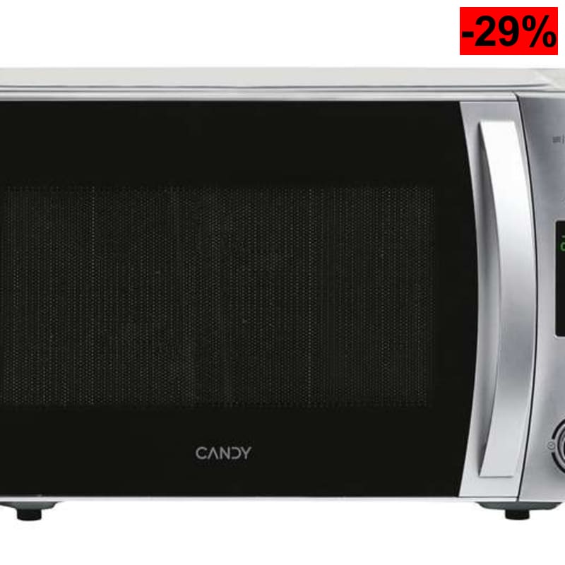 Candy X-Range CMXG22DS, Microondas con Grill, 22L, 1250W, 5 Niveles de Potencia, Digital, 40 Programas, Bloqueo Seguridad, Plato 25,5CM