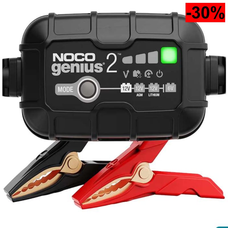 Cargador Inteligente de baterías 2A 6V/12V – Mantenedor automático y desulfatador – Protección contra sobrecarga y compensación térmica