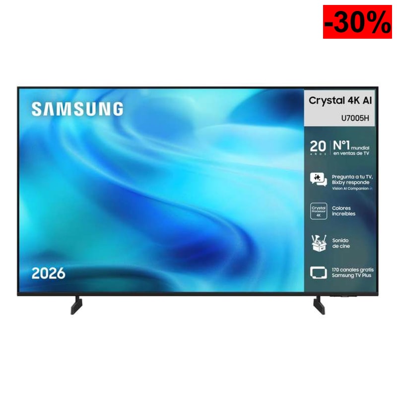 Samsung TV 50 Pulgadas Crystal UHD U7005H 4K Smart TV con Vision AI Companion, Crystal Processor 4K, Dynamic Sound Pack TV Plus