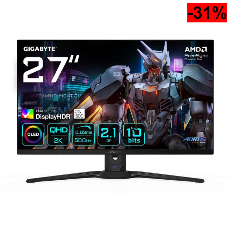 Gigabyte Technology Monitor de Juegos UHD 31,5” 3840 x 2160, 165Hz, HDMI 2.1