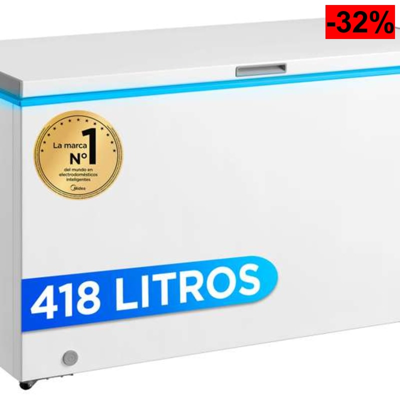 Midea Congelador Pequeño 418L, Motor Inverter, 41 db