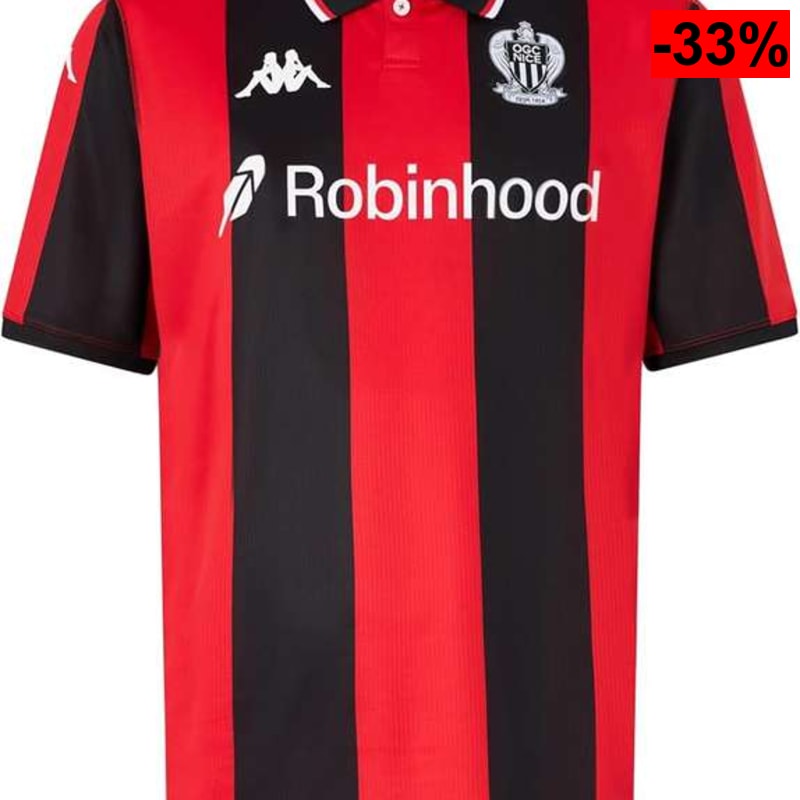 Kappa OGC Nice Kombat Pro Home 2025/2026 - Camiseta de fútbol Oficial