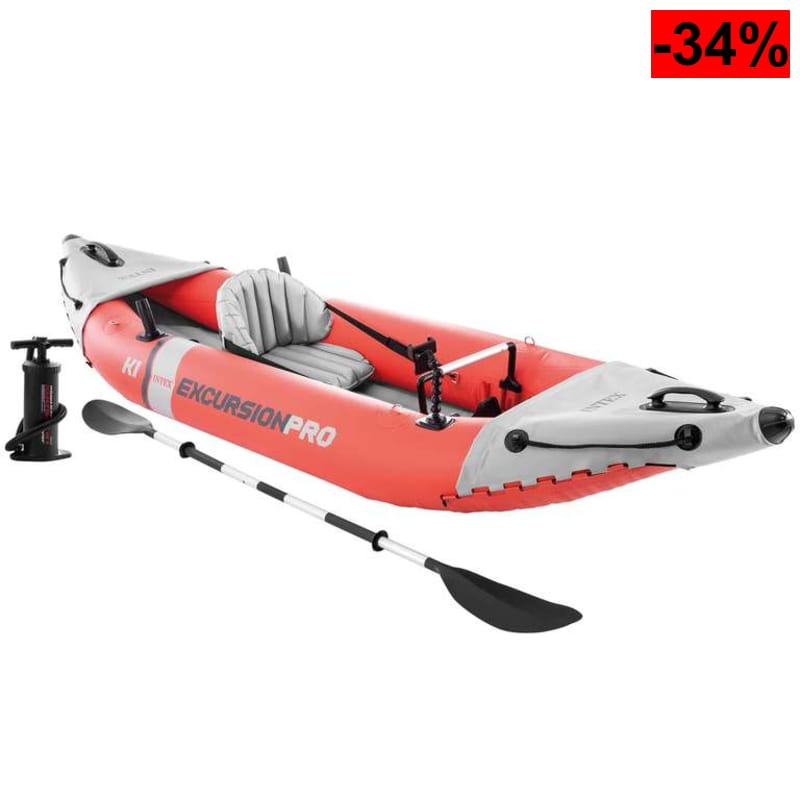 INTEX Kayak Hinchable Excursion Pro Remo + hinchador