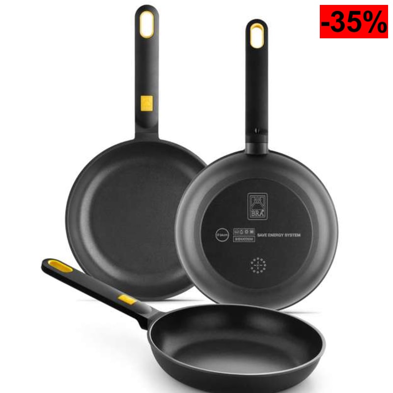 BRA Daily Pro | Set 3 sartenes aluminio fundido 20-24-28 cm.Minimo histórico