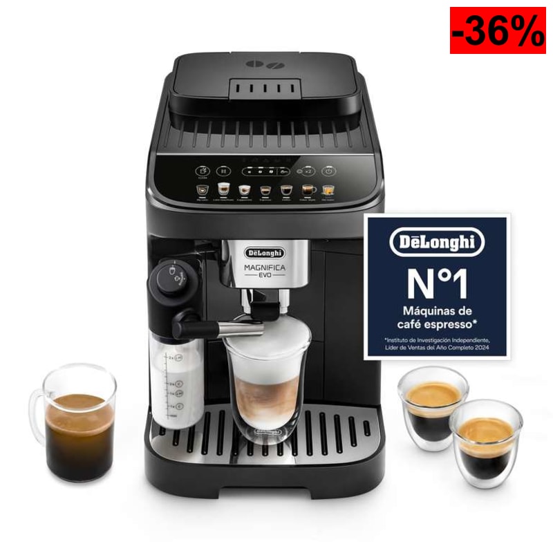 De'Longhi Magnifica Evo - Cafetera Superautomática 7 Bebidas Negro [Reaco Muy bueno]