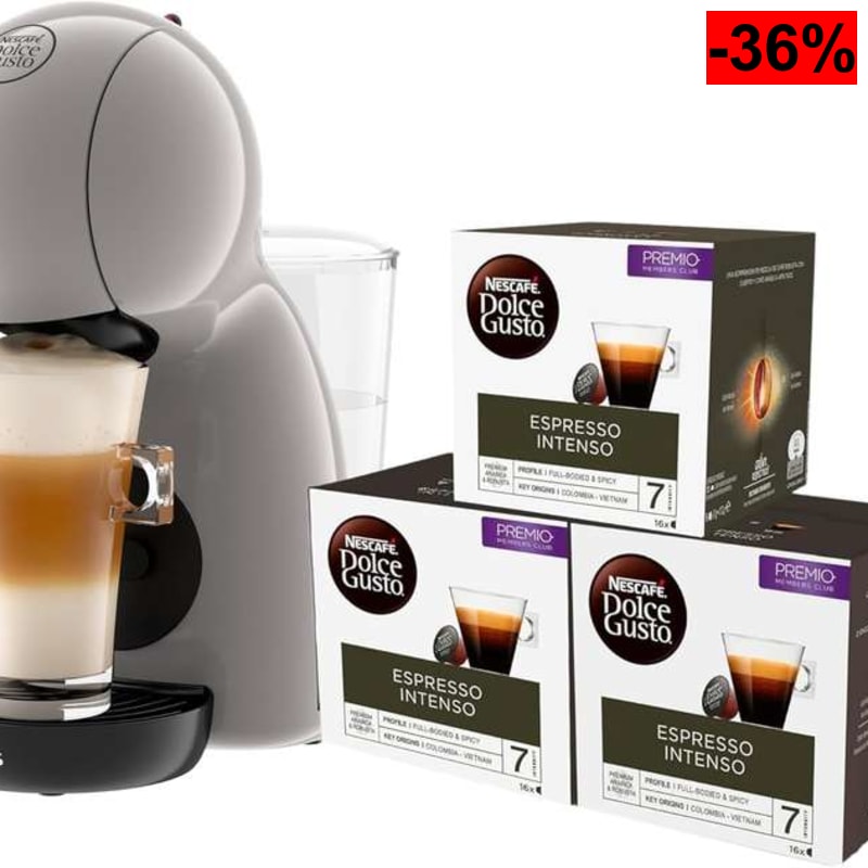 KRUPS Piccolo XS Taupe + 48 Cápsula Café