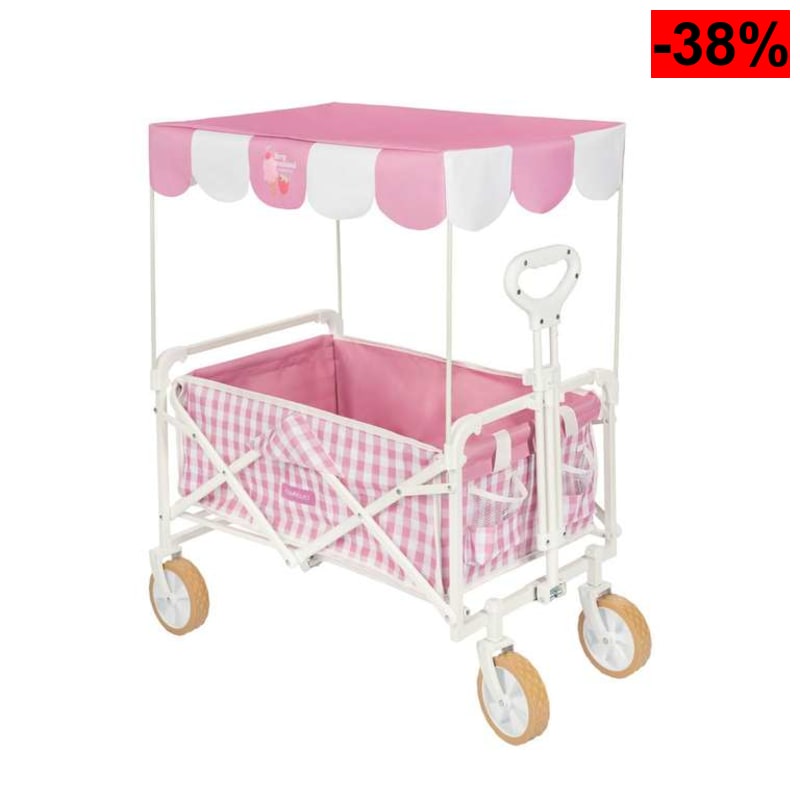 Flamingueo Carro Playa - para Niños - Plegable con Ruedas - Giro 360º