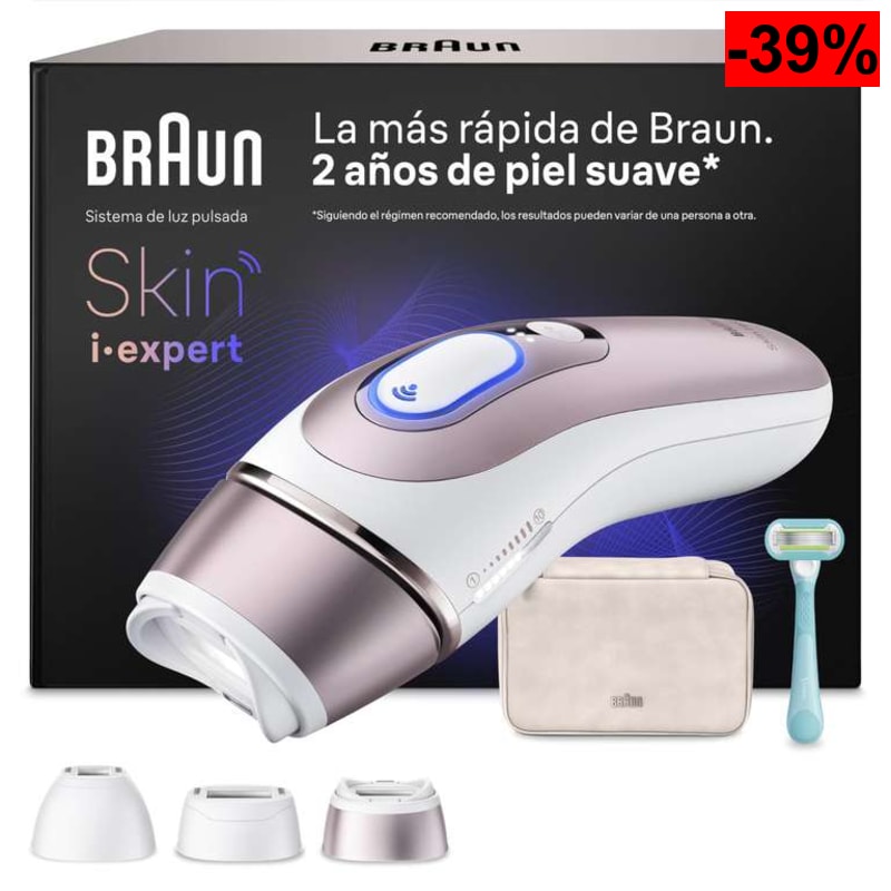Braun Skin i·expert IPL PL7311 – Depiladora de Luz Pulsada Blanca/Bronce