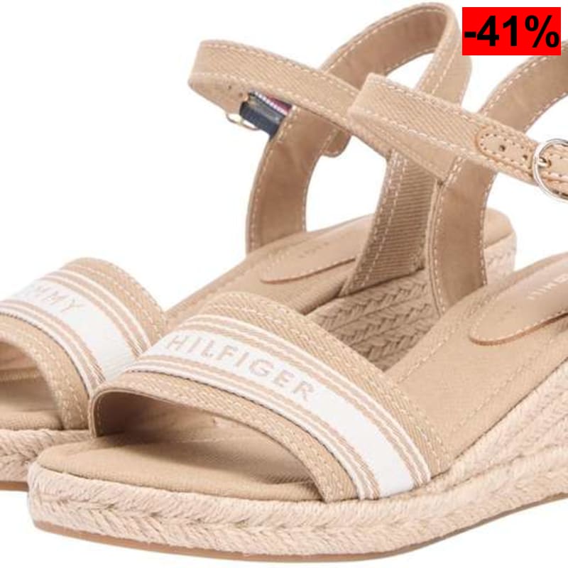 Tommy Hilfiger Mid Wedge Espad Webbing Alpargatas de cuña Mujer